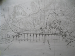 HAND DRAWN MAP SHOWING A PROPOSED 2KM WALKING, RUNNING, CYCLING FITNESS TRAIL ALONG THE PROMENADE ON KIRKCALDY ESPLANADE.